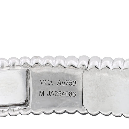 Van Cleef & Arpels 18K White Gold Perlee Signature Bangle Bracelet M 4 of 5