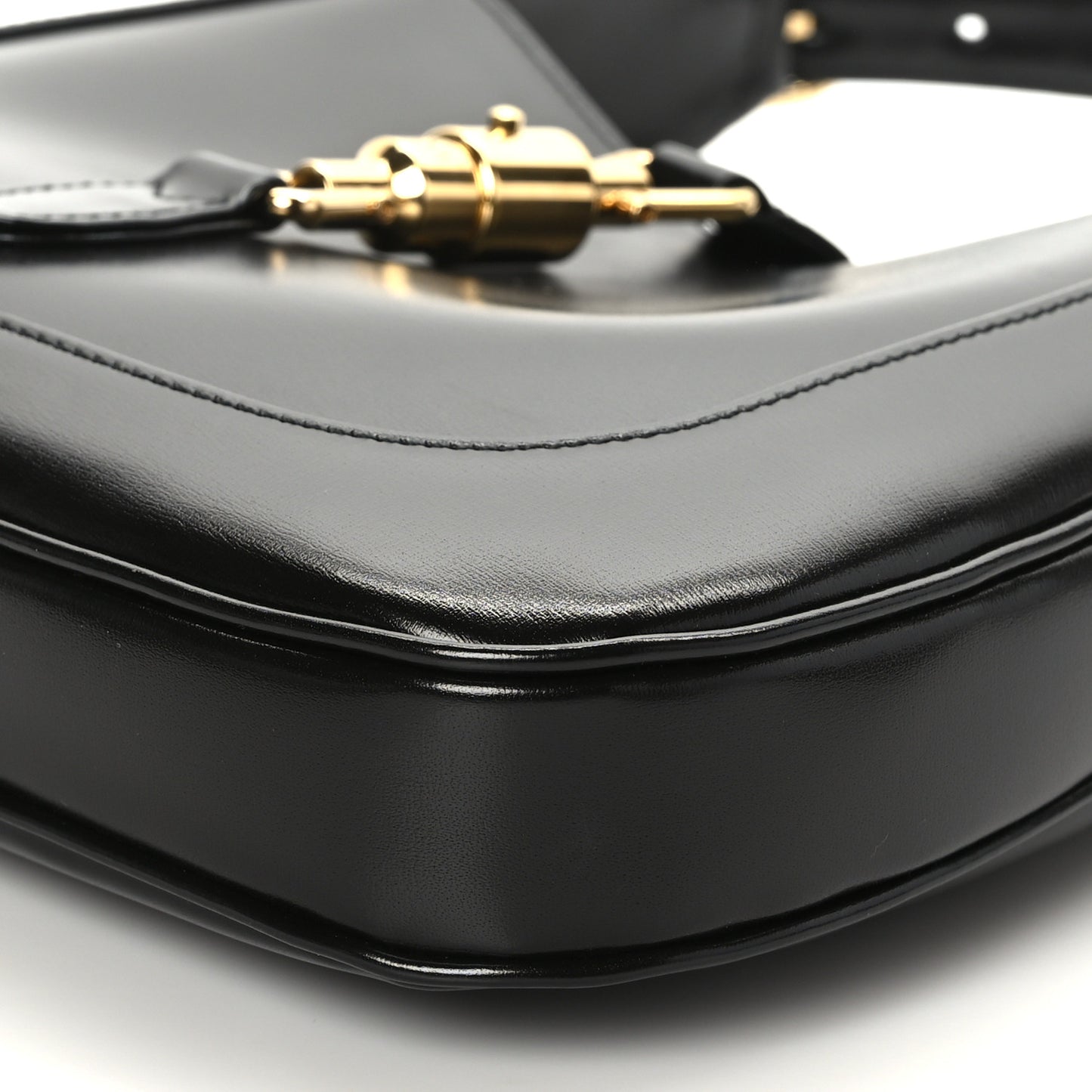 Boarded Dyana Lux Calfskin Small Jackie 1961 Hobo Black