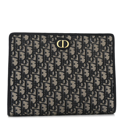 Christian Dior Oblique 30 Montaigne Pouch Blue 1 of 11