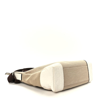 Gucci Canvas Guccissima Messenger Bag Off White 4 of 9