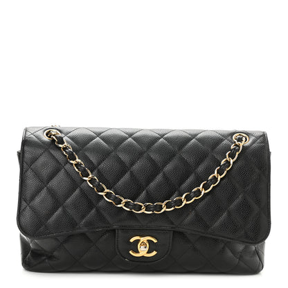 Chanel Caviar Quilted Jumbo Double Flap Black 1 of 16