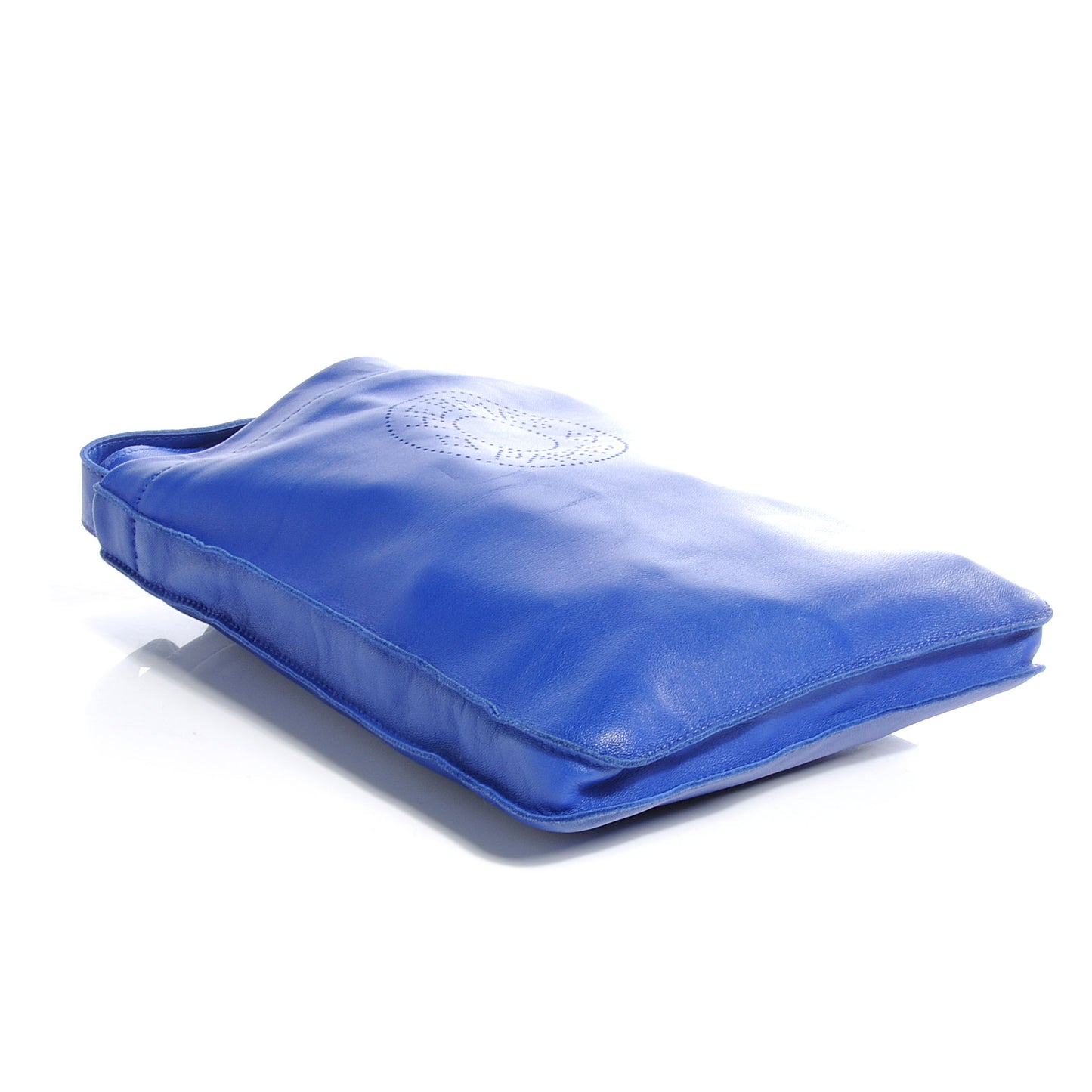 Lambskin Clou De Selle Pouch Bleu Electrique