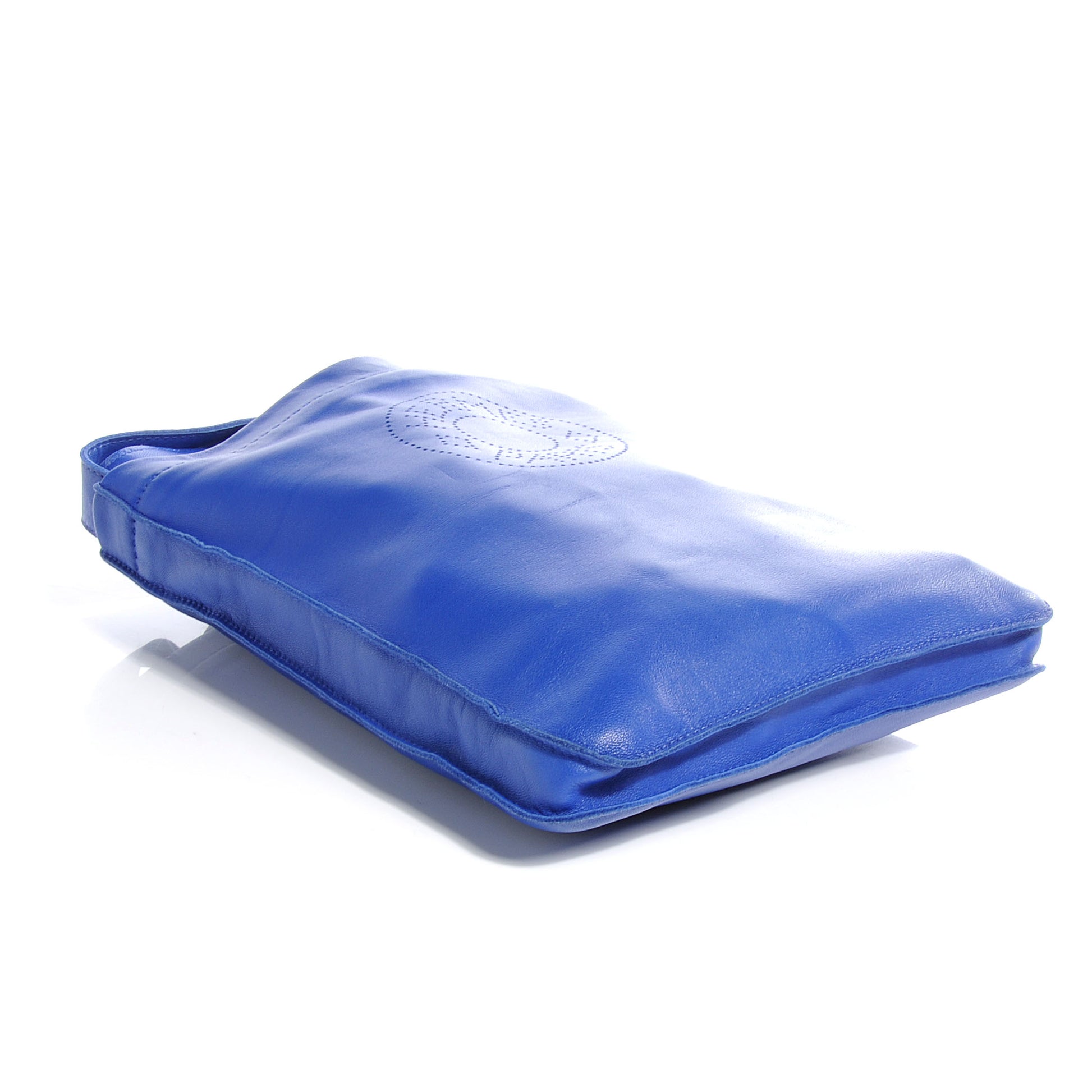 Hermes Lambskin Clou De Selle Pouch Bleu Electrique 5 of 8