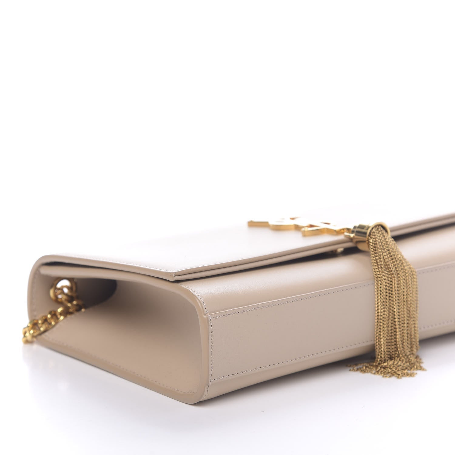 Saint Laurent Smooth Calfskin Medium Classic Monogram Kate Tassel Satchel Nude Powder 7 of 9
