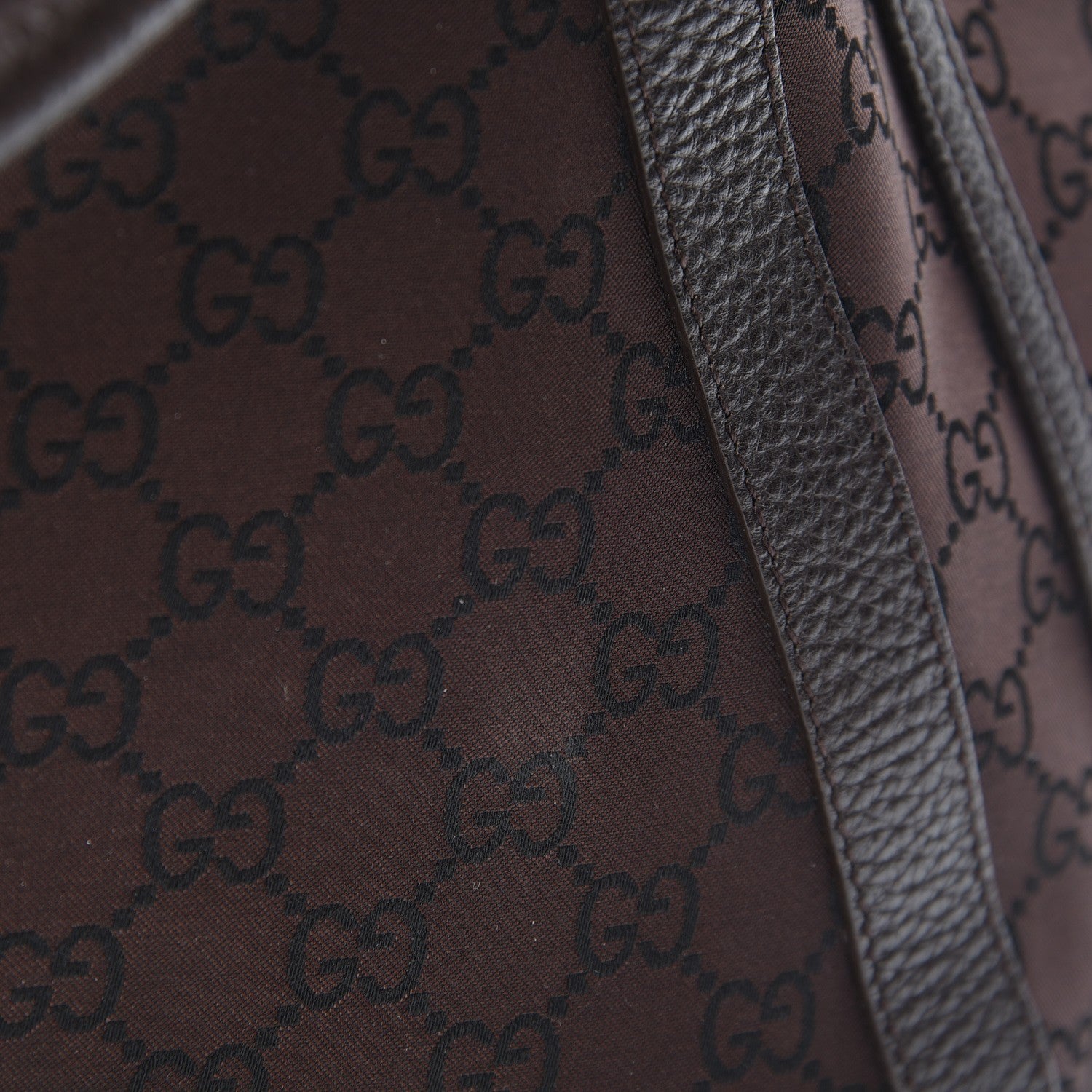 Gucci Monogram Medium Abbey Convertible Tote Dark Brown 10 of 10
