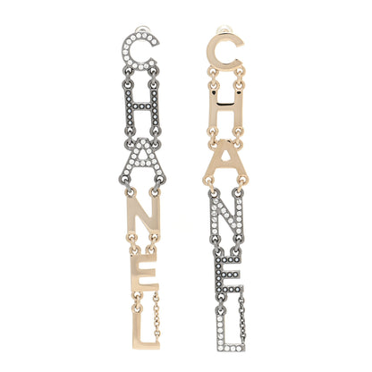 Chanel Crystal Pearl Chanel Bright Young Things Earrings Gold Ruthenium 1 of 6