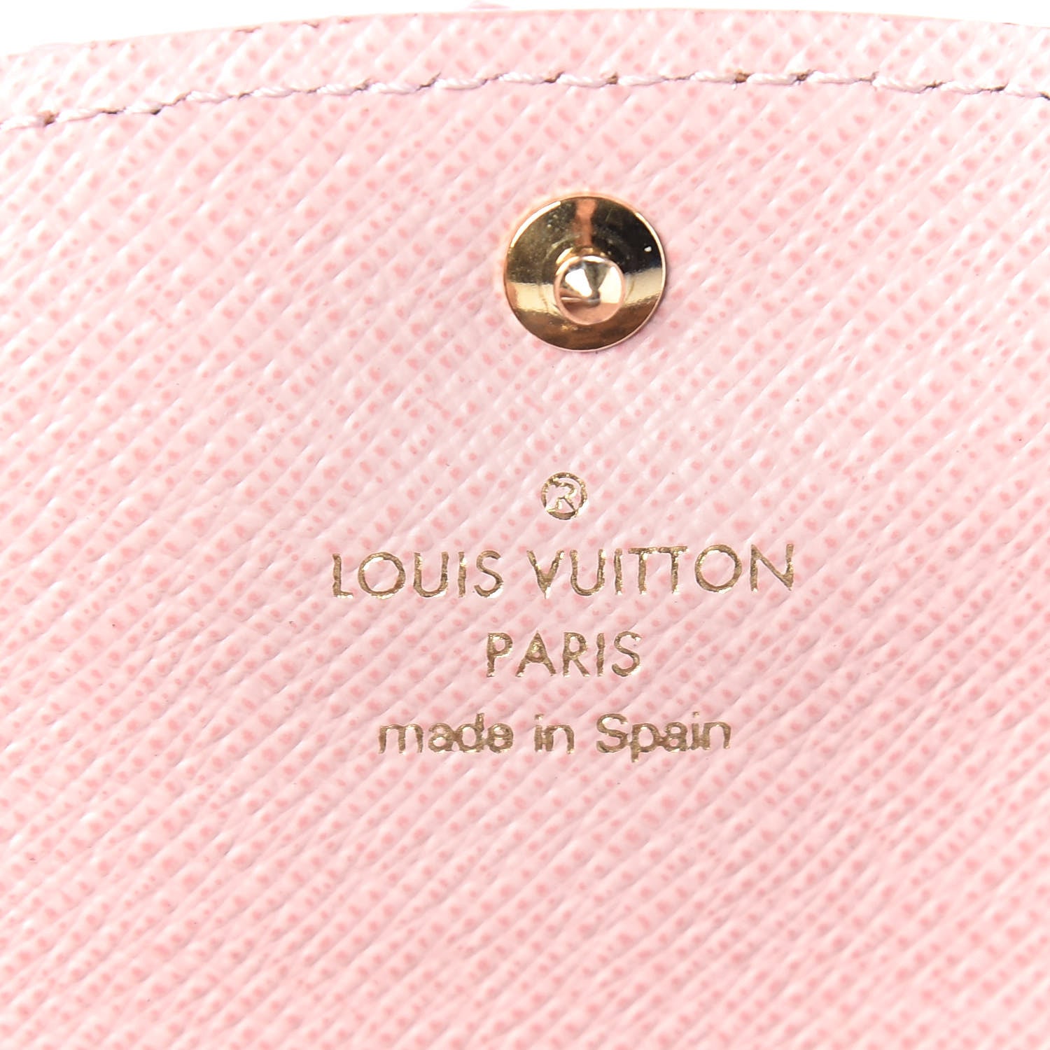 Louis Vuitton Damier Ebene Caissa Wallet Rose Ballerine 8 of 9