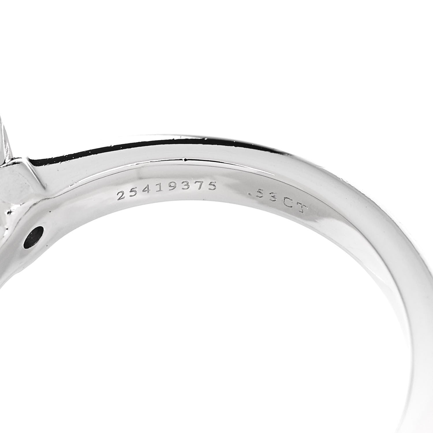 Tiffany Platinum Diamond .53ct Solitaire Engagement Ring 49 5 5 of 7