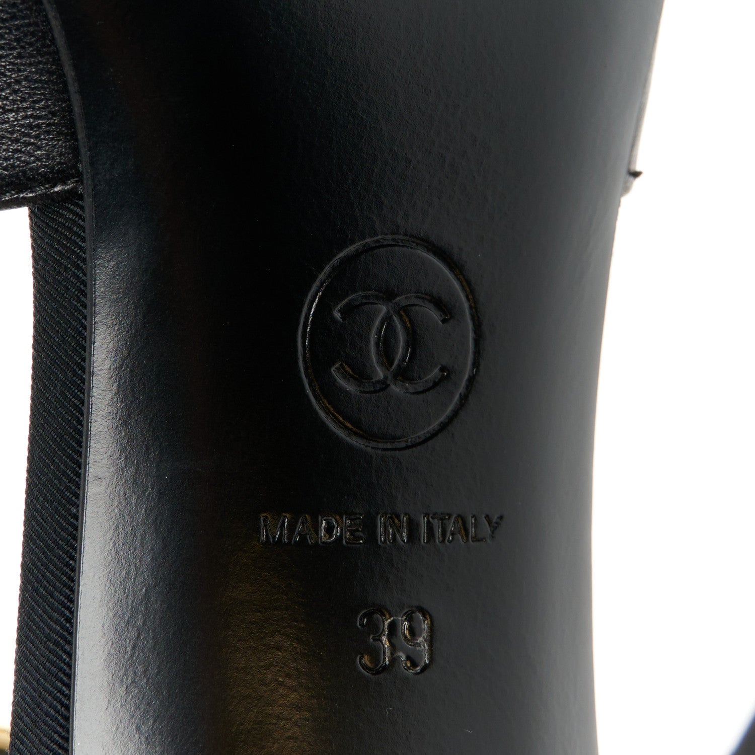 Chanel Lambskin Egyptian Hieroglyph Ankle Strap Pumps 39 Black 8 of 10