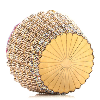 Judith Leiber Crystal Cupcake Minaudiere Clutch Gold Multicolor 4 of 10