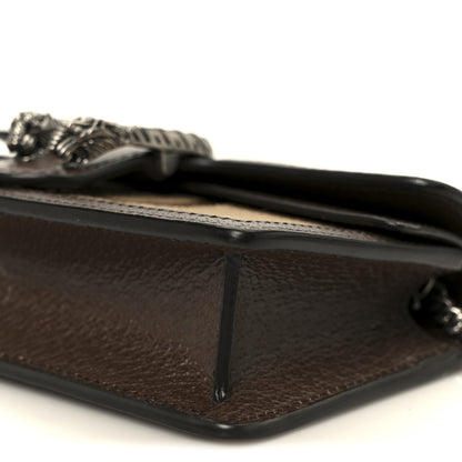 Gucci Monogram Jumbo GG Textured Dollar Calfskin Super Mini Dionysus Shoulder Bag Camel Ebony New Acero 10 of 11