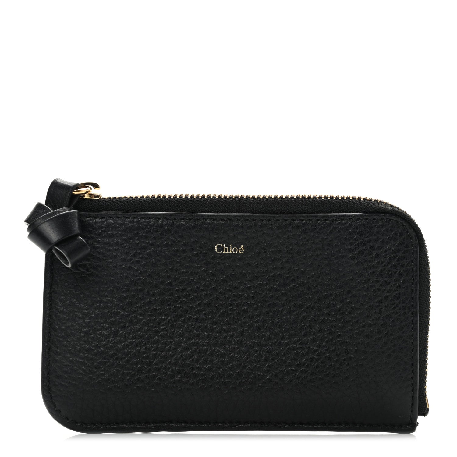 Chloe Calfskin Alphabet Purse Wallet Black 1 of 7