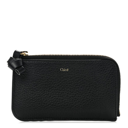 Chloe Calfskin Alphabet Purse Wallet Black 1 of 7