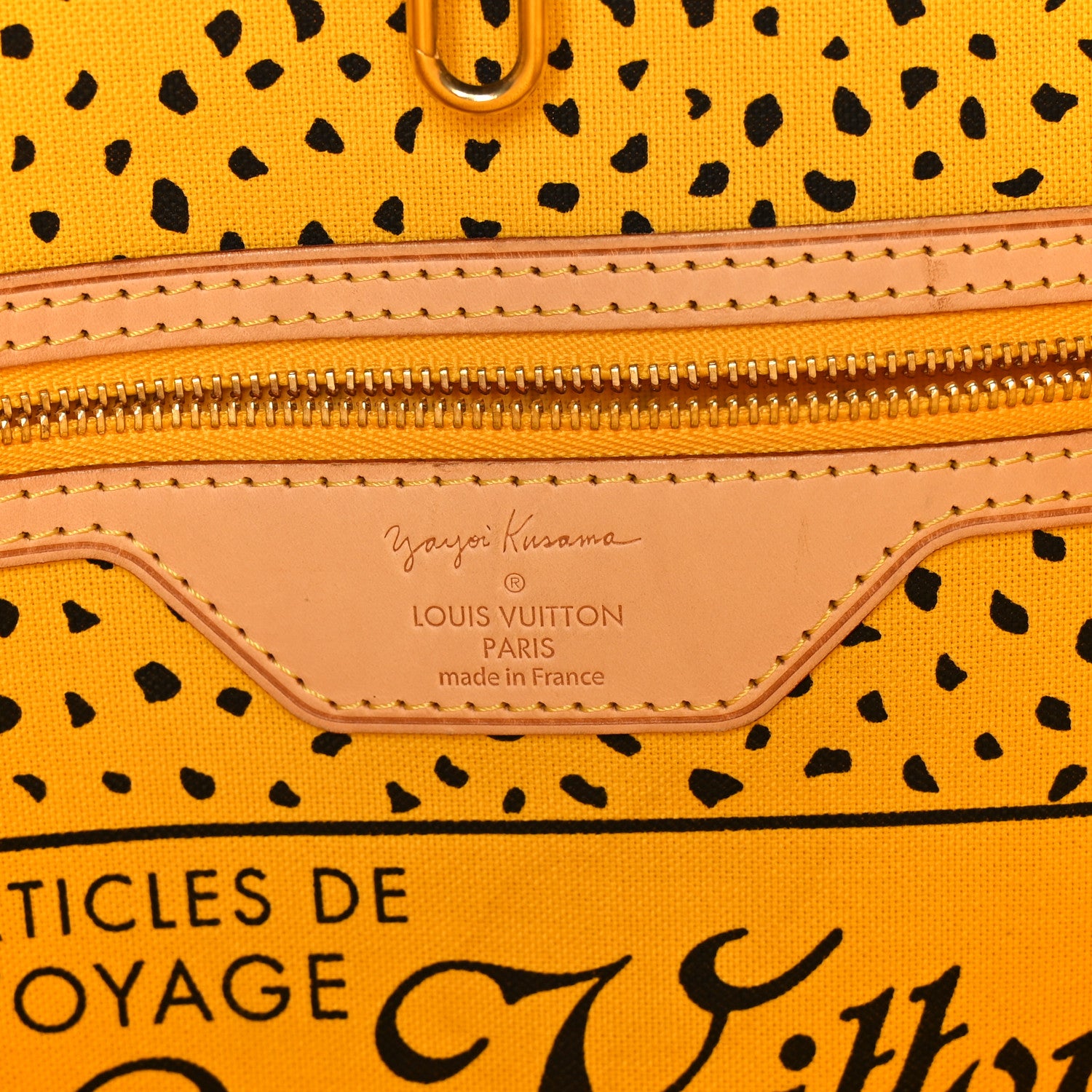 Louis Vuitton Monogram Kusama Waves Neverfull MM Yellow 6 of 9