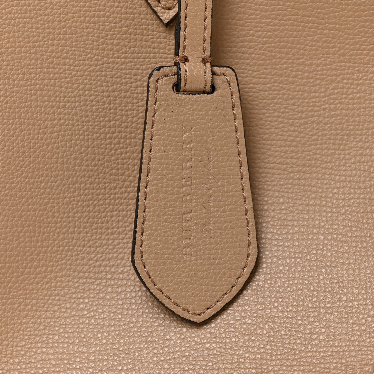 Grainy Calfskin Haymarket Check Small Reversible Tote Mid Camel