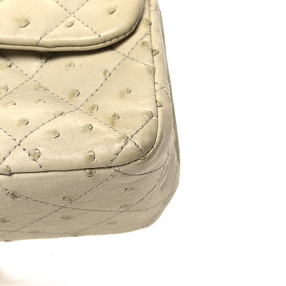 Chanel Ostrich Jumbo Single Flap Light Beige 11 of 15