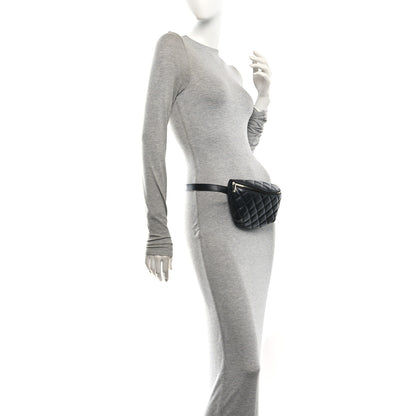 Chanel Calfskin Quilted Uniform Waist Belt Bag Black 2 of 10