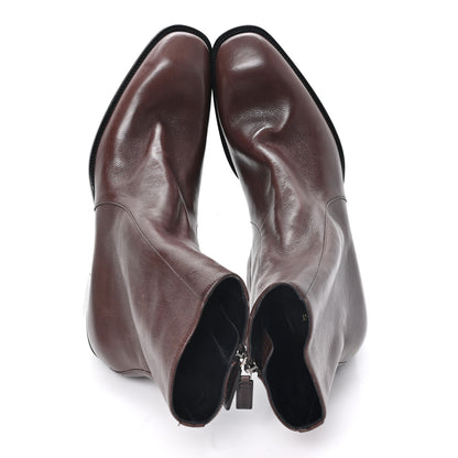 Saint Laurent Grained Leather Mens Stanton Boots 41 Brown 2 of 10