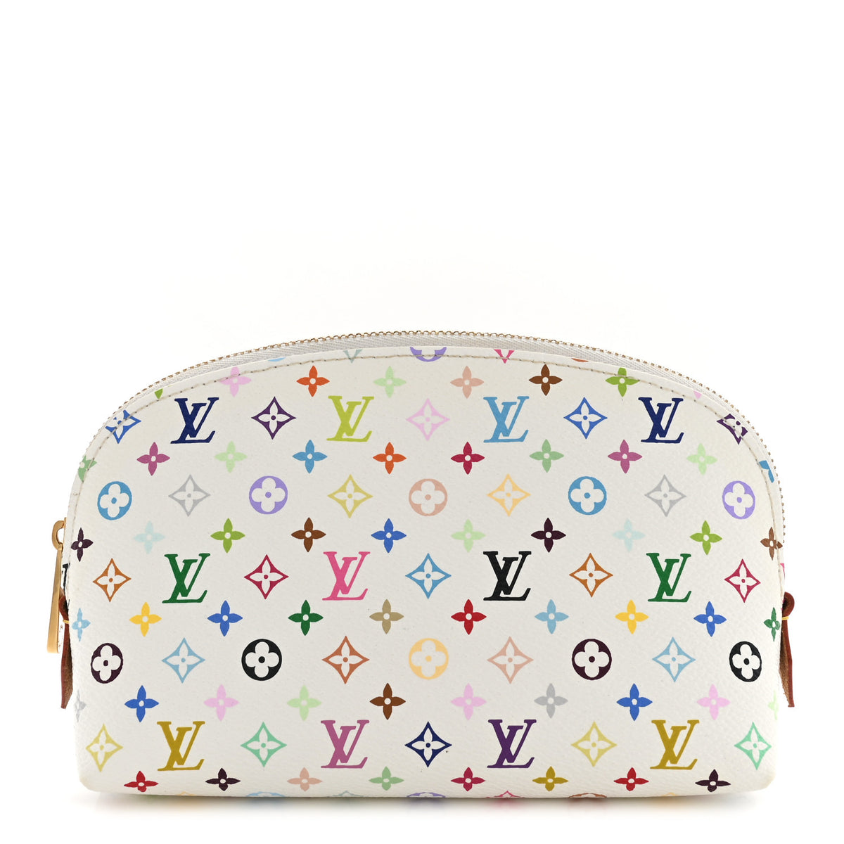 Louis Vuitton Monogram Multicolor Cosmetic Pouch White Litchi 1 of 6