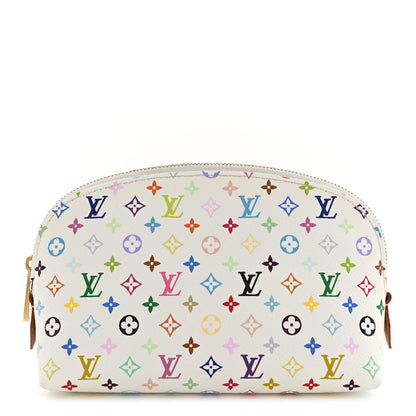 Louis Vuitton Monogram Multicolor Cosmetic Pouch White Litchi 1 of 6