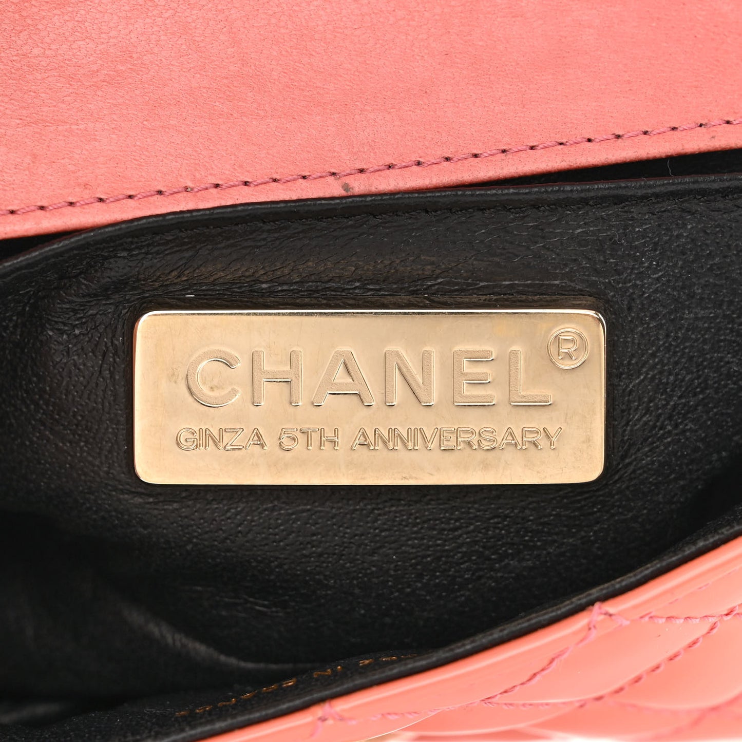 Patent Quilted Ginza 5th Anniversary Extra Mini Rectangular Flap Pink