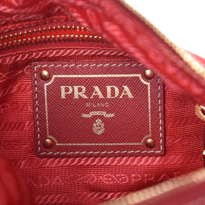 Prada Tessuto Nylon Saffiano Vela Crossbody Bag Red 6 of 11