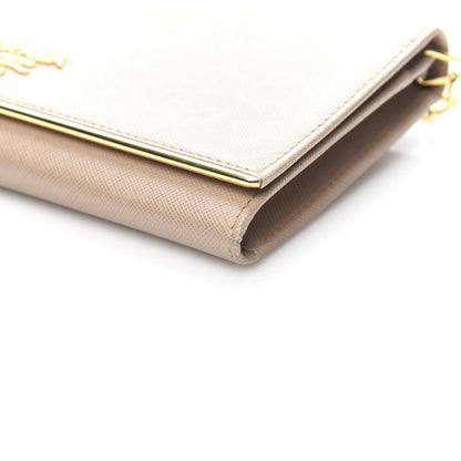 Prada Saffiano Metal Bar Chain Wallet Cammeo 9 of 11
