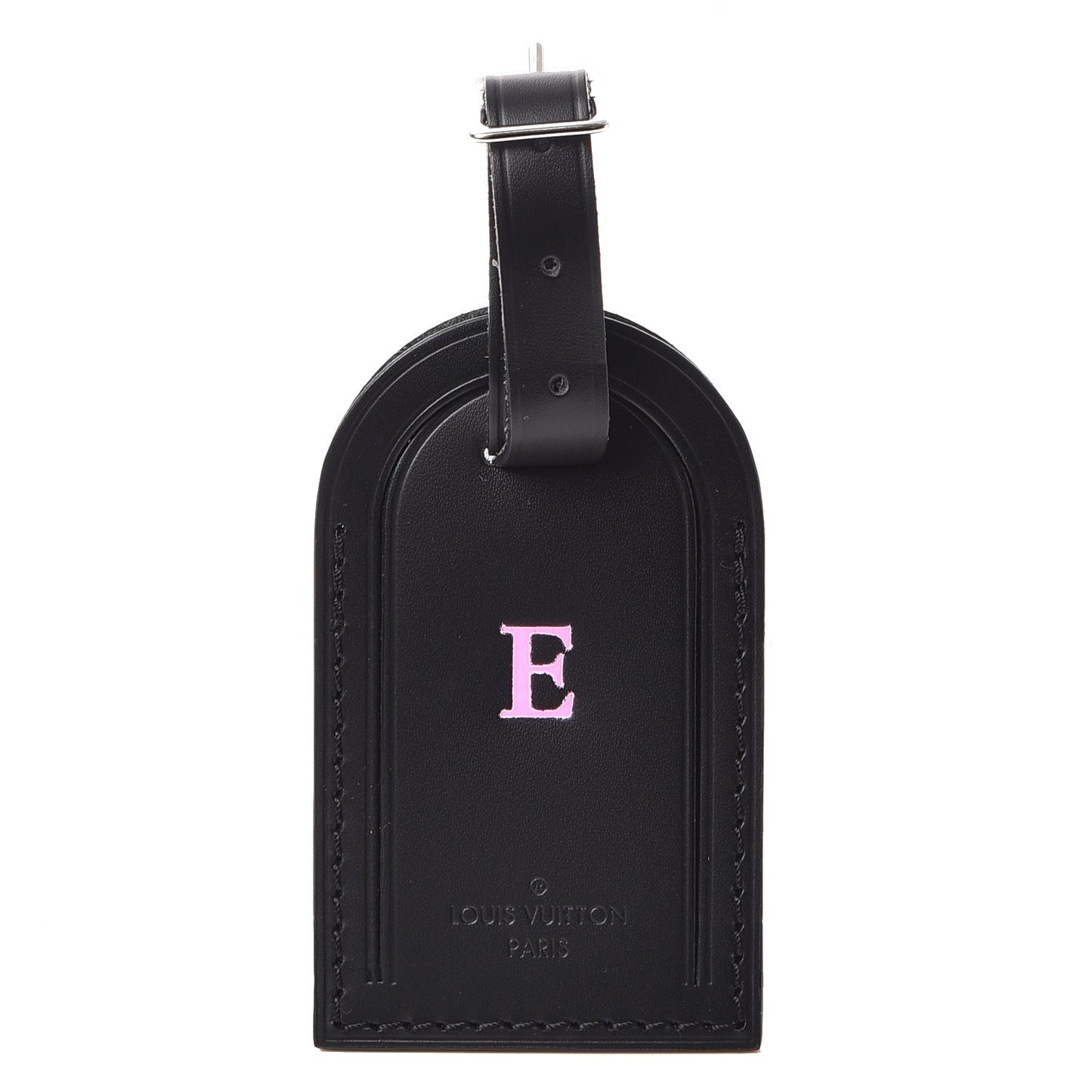 Calfskin Luggage Tag Black