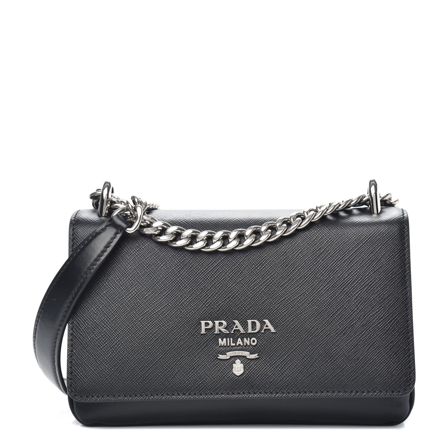 Saffiano Flap Bag Black