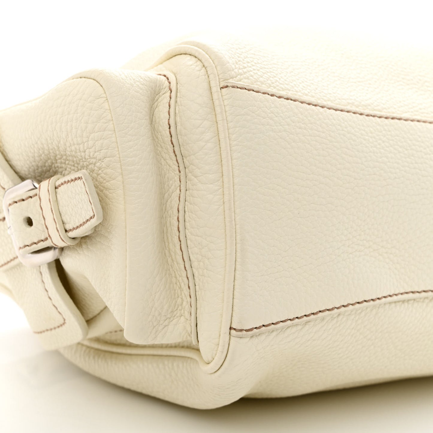 Vitello Daino Shoulder Bag White