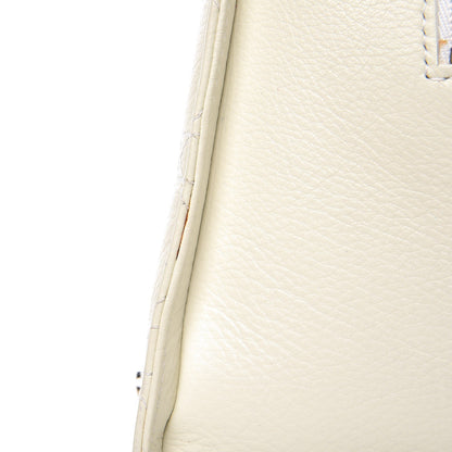 Christian Dior Calfskin Cannage Stitched Large East West Lady Dior White 17 of 29