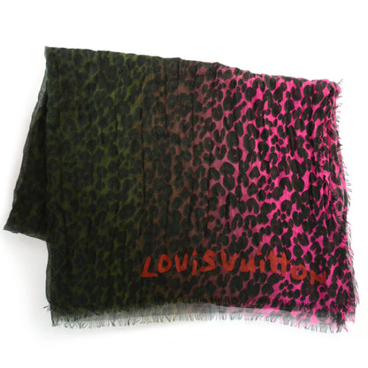 Louis Vuitton Cashmere Leopard Blurry Leo Stole Kaki 2 of 5