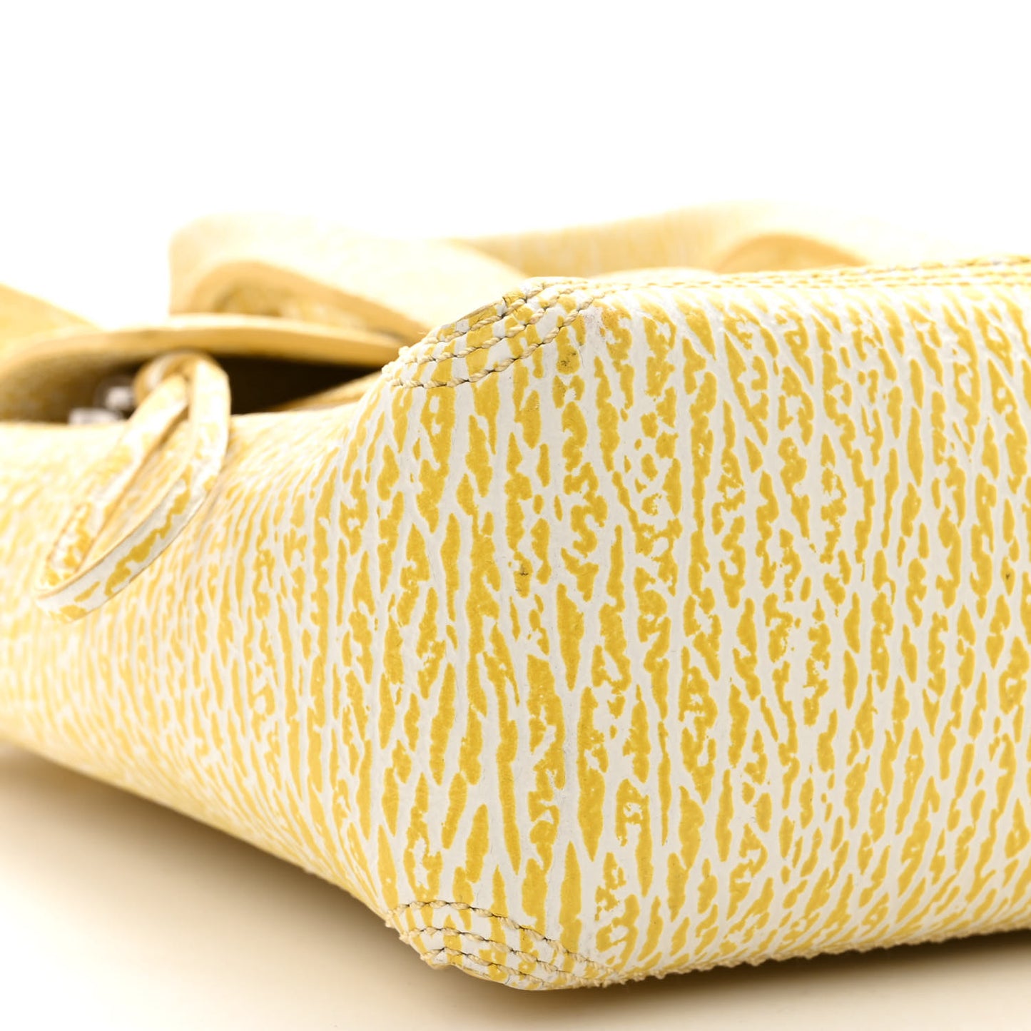 Textured Calfskin Mini Pashli Satchel Ivory Mimosa