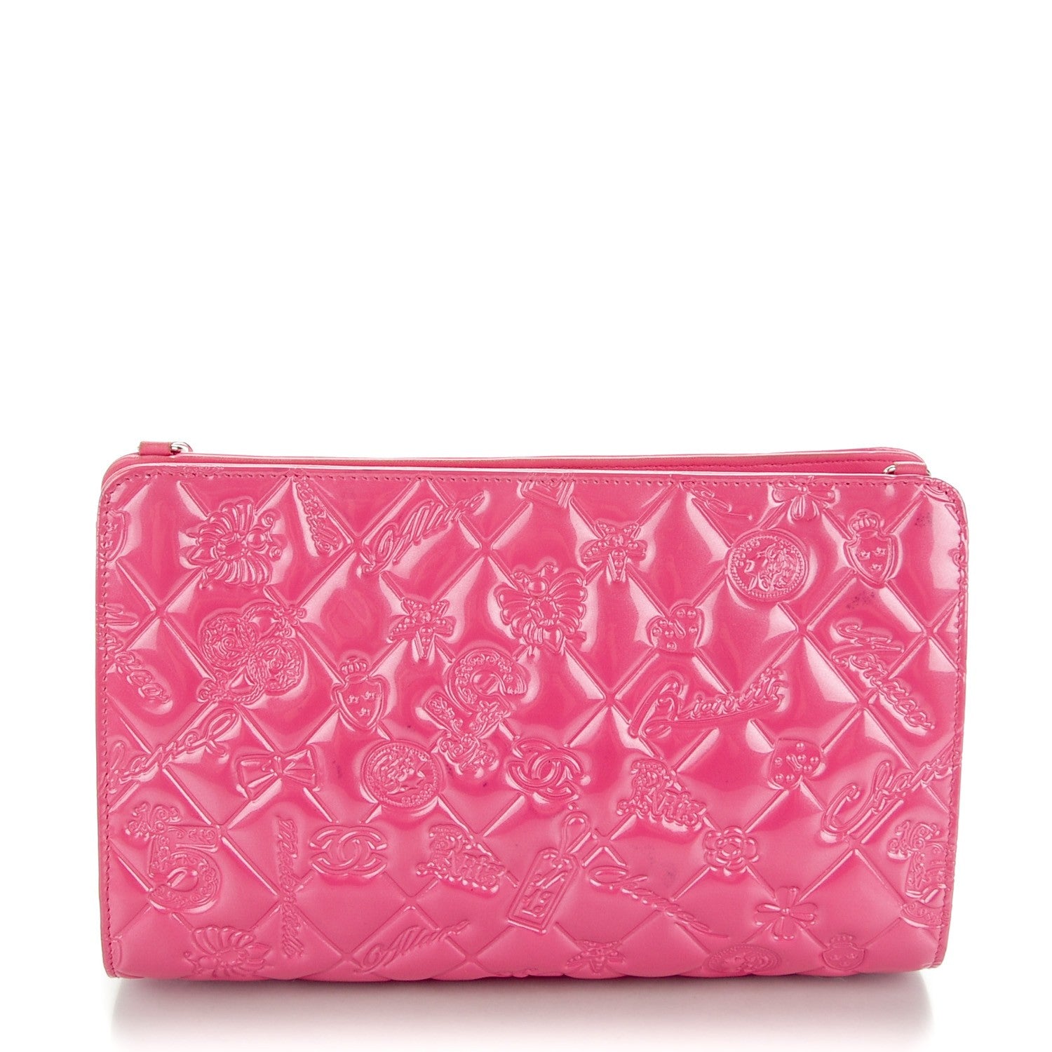 Chanel Patent Calfskin Lucky Symbols Pochette Pink 1 of 7
