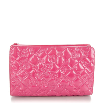 Chanel Patent Calfskin Lucky Symbols Pochette Pink 1 of 7