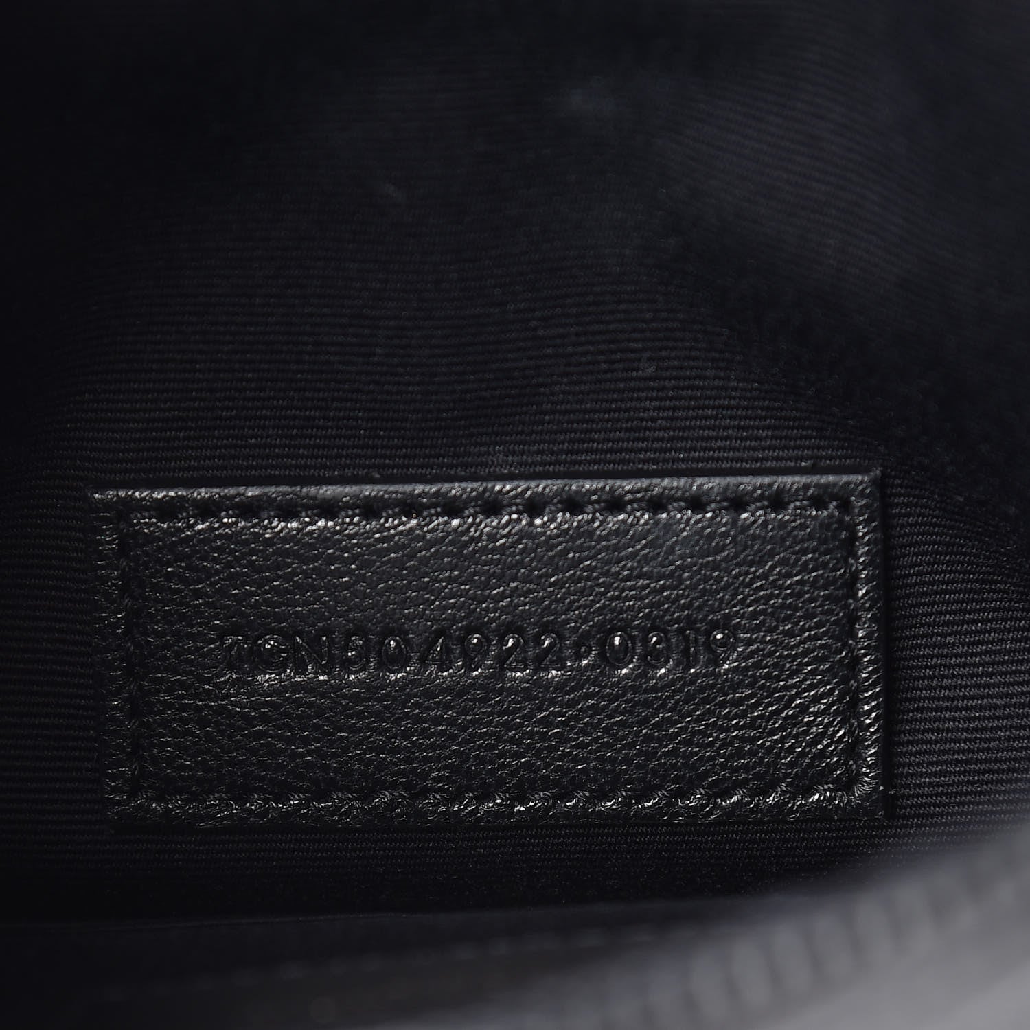 Saint Laurent Grain De Poudre Chevron Monogram Bill Pouch Black 7 of 10