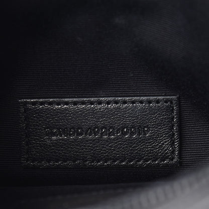 Saint Laurent Grain De Poudre Chevron Monogram Bill Pouch Black 7 of 10
