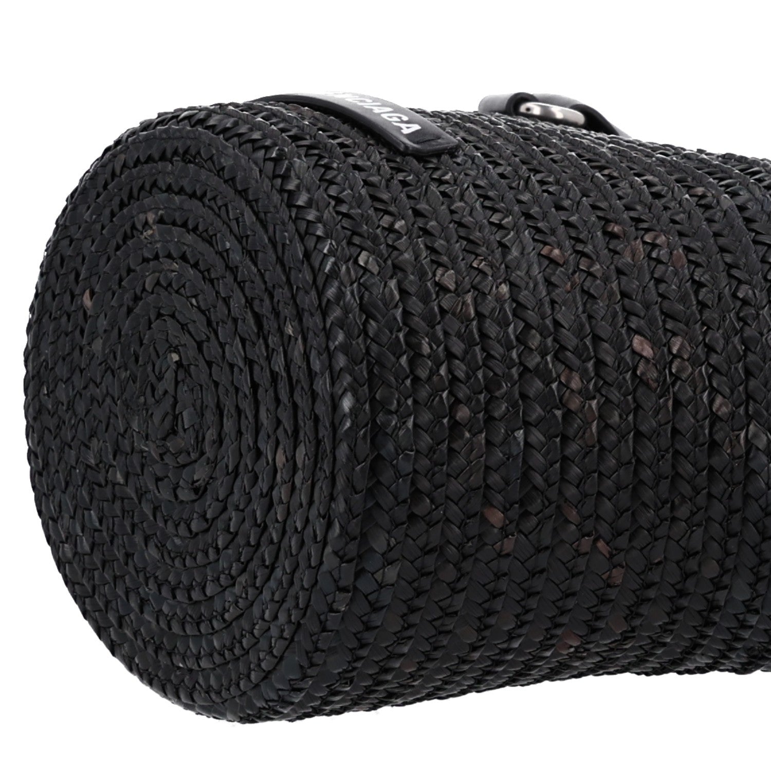 Balenciaga Raffia Woven Mini Le Cagole Tote Bag Black 10 of 10