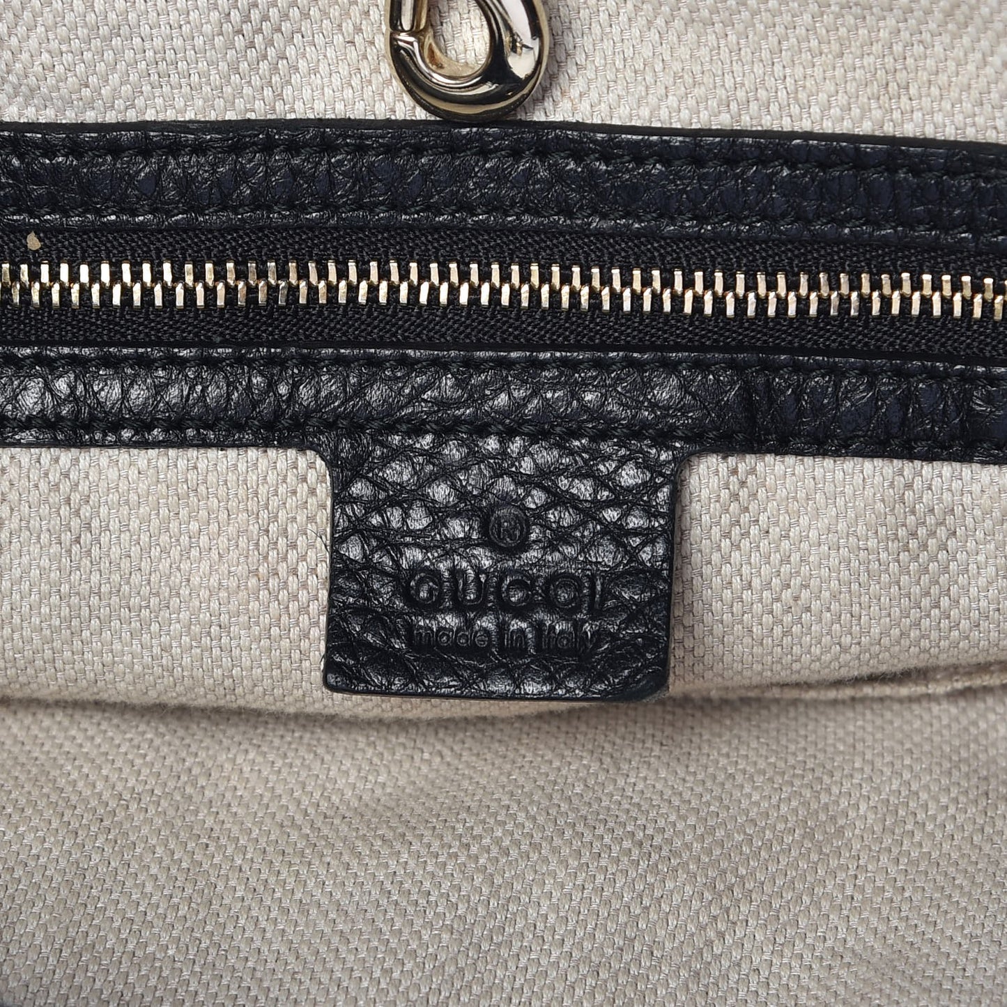 Pebbled Calfskin Large Soho Chain Shoulder Bag Black