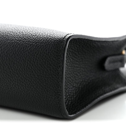 Burberry Grainy Calfskin Nova Check Small Cotswolds Pouch Black 10 of 10