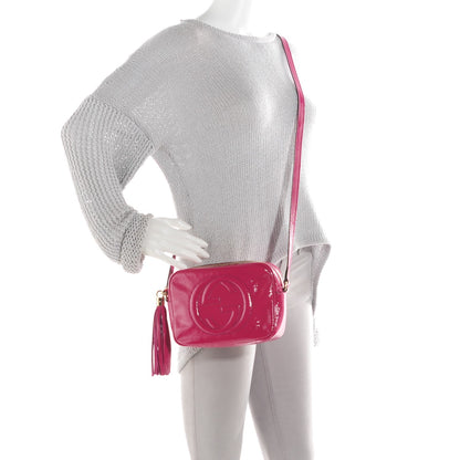 Gucci Soft Patent Small Soho Disco Bag Bright Bougainvillea 2 of 7