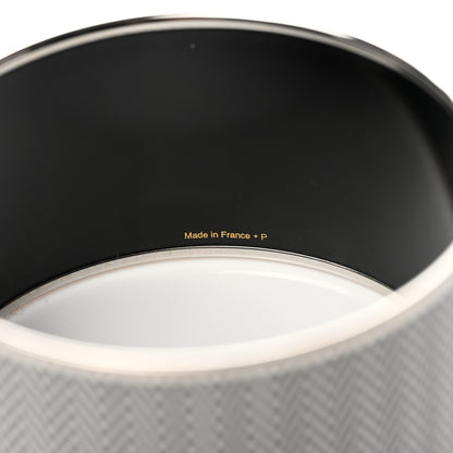 Hermes Enamel Printed Extra Wide Chevron Bracelet 70 Black 4 of 4