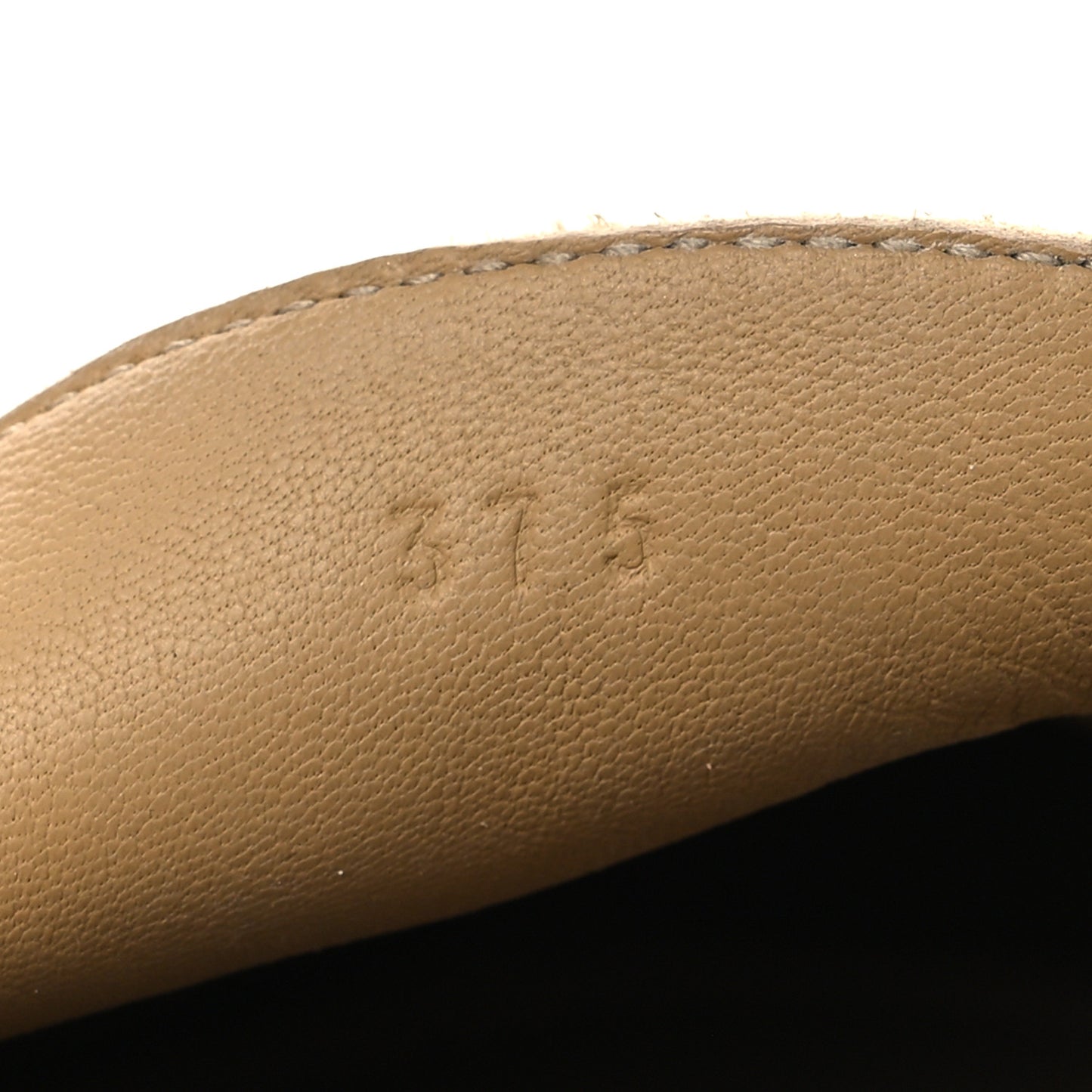 Suede Calfskin Womens Lazy Loafers 37.5 Beige Sable