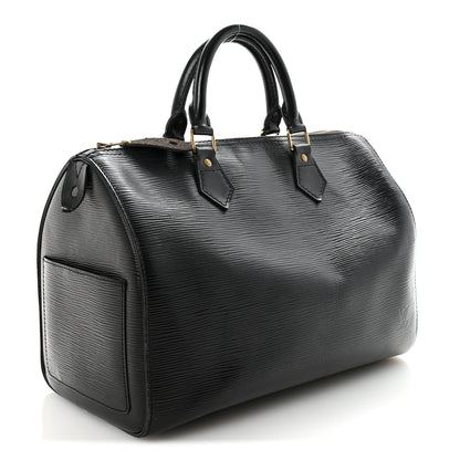 Louis Vuitton Epi Speedy 30 Black 3 of 10