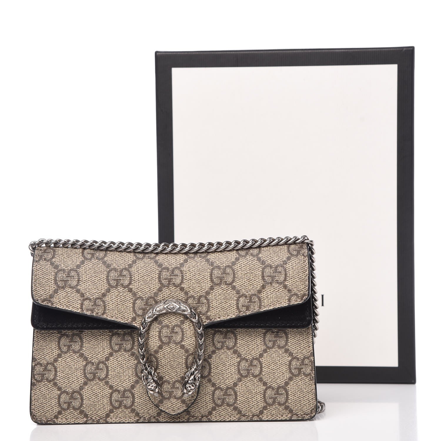 Gucci GG Supreme Monogram Super Mini Dionysus Shoulder Bag Black 7 of 7