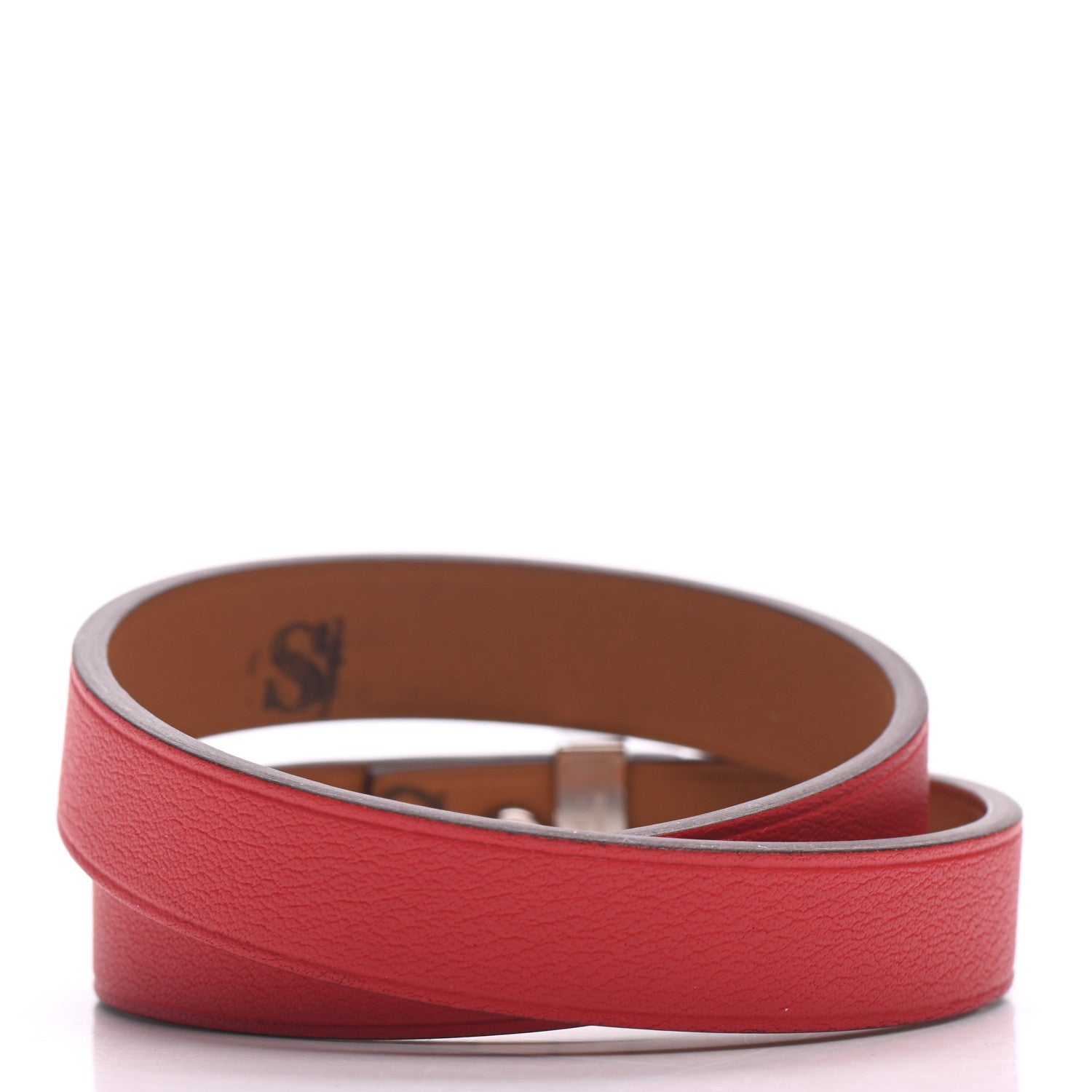 Hermes Swift Mini Dog Double Tour Bracelet T3 Rouge Tomate 3 of 6