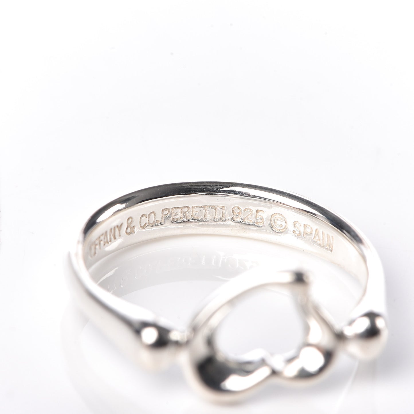 Sterling Silver Elsa Peretti Open Heart Ring 47 4