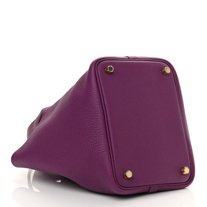 Hermes Taurillon Clemence Picotin Lock 18 PM Anemone 4 of 11