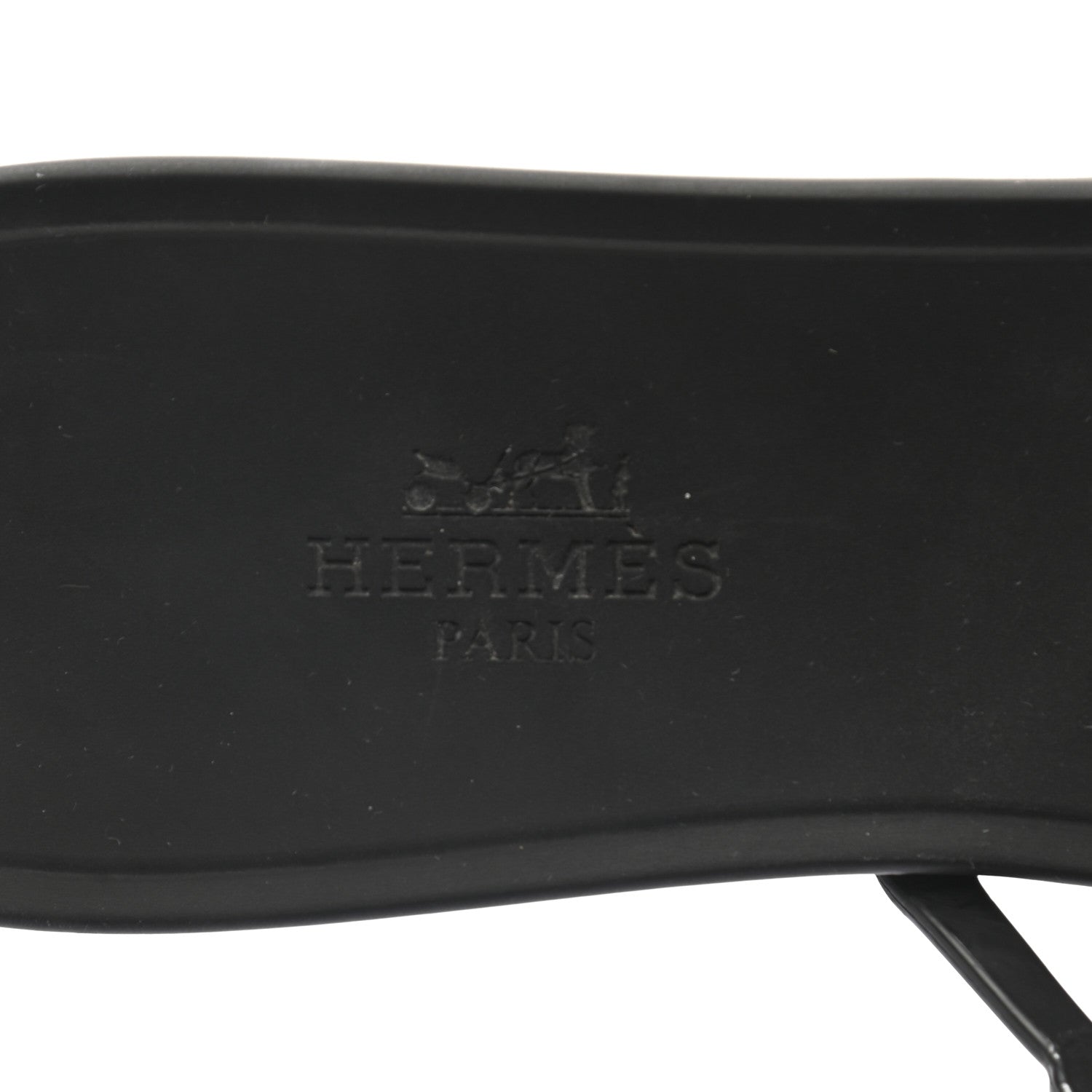 Hermes Rubber Chaine d'Ancre Rivage Sandals 38 Black 6 of 8
