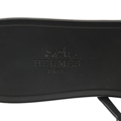 Hermes Rubber Chaine d'Ancre Rivage Sandals 38 Black 6 of 8